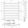 Полотенцесушитель LARIS Classic E CHK P7 L, 500x600 вариант - 4