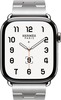 Смарт-часы Apple Watch Hermes Series 10 42 мм, Silver Titanium Case with Satine Grand H, Серебристый вариант - 2
