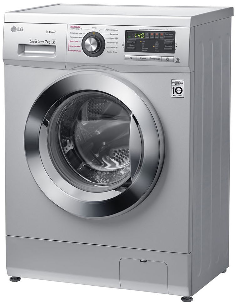 Стиральная машина LG F1296HDS4, Серебристый детальное изображение - 4
