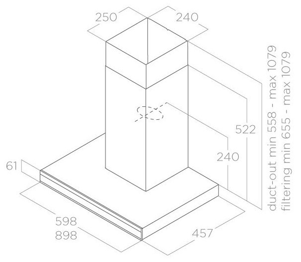 Вытяжка Elica Adele BL/A/90, Черный детальное изображение - 2