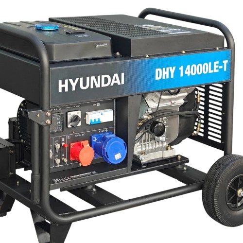 Генератор дизельный с воздушным охлаждением HYUNDAI DHY 14000LE-T, открытый, 10 кВт, Черный детальное изображение - 3