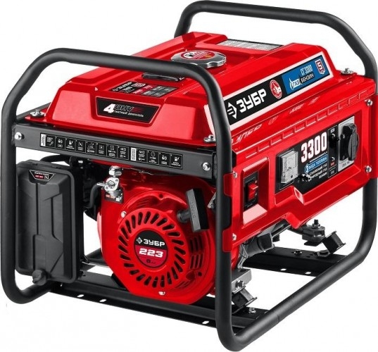 Генератор бензиновый ЗУБР СГ-3300 (бензин/газ), 3 кВт, Красный детальное изображение - 10