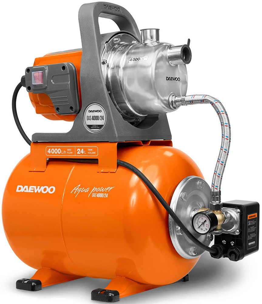 Насос Daewoo Power Products DAS 4000/50, 66.7 л/мин, 25 мм, напор 50 м, d=25 мм, 1300 Вт, Оранжевый детальное изображение - 2
