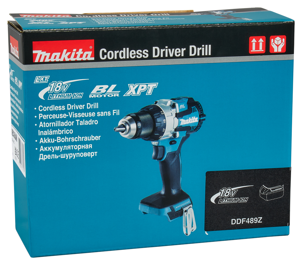 Аккумуляторная дрель-шуруповерт Makita DDF489Z, 18 В, 73 Нм, б/а  детальное изображение - 4