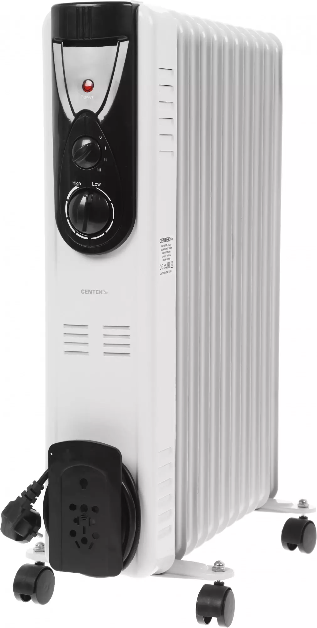 Масляный радиатор Centek CT-6202, Белый детальное изображение - 2