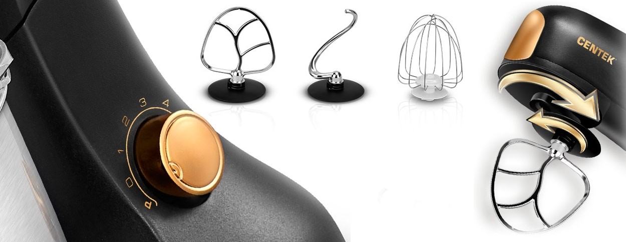 Планетарный миксер Centek CT-1137, Черный детальное изображение - 2