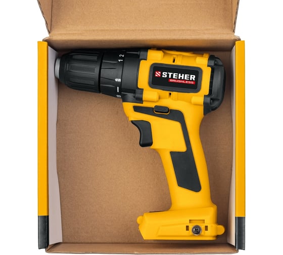 Бесщеточная дрель-шуруповерт STEHER 20В, без АКБ CDB-200, 20 В, 45 Нм детальное изображение - 6