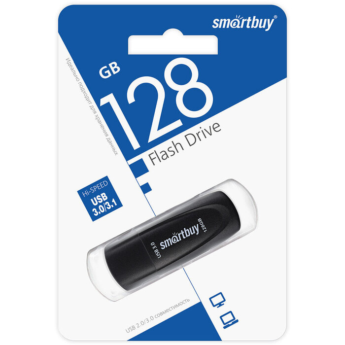 USB Flash накопитель SmartBuy Scout (SB128 ГБ3SCK) 128 ГБ, черный №5