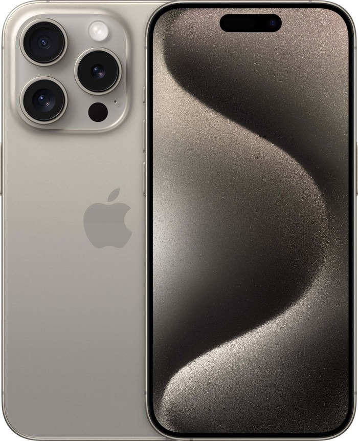 Смартфон Apple iPhone 15 Pro 256 Гб, Натуральный титан, Dual eSIM №1