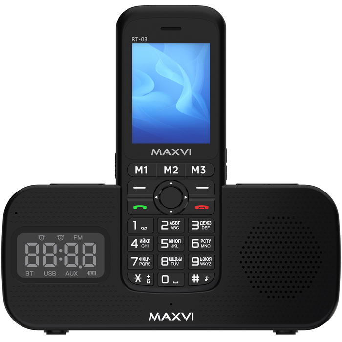 Мобильный телефон MAXVI RT-03 с док-станцией, 32 Мб, Черный, Dual mini-SIM №4