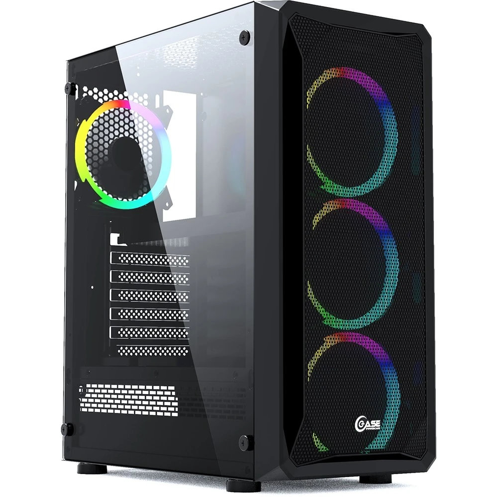Корпус Powercase Mistral Z4 Mesh LED, Черный детальное изображение - 1
