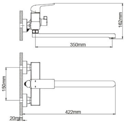 Смеситель Gappo Aventador G2250-8 детальное изображение - 4