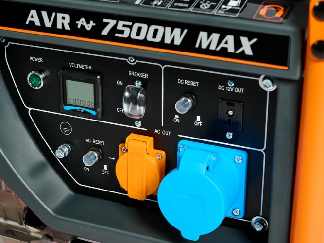 Генератор бензиновый VILLARTEC GG 8300EWC, 7 кВт, Оранжевый детальное изображение - 3