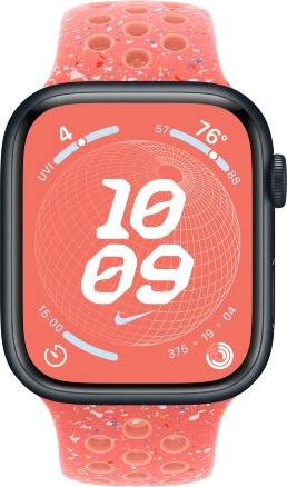 Умные часы Apple Watch Series 9 Midnight Aluminum Case GPS + Cellular with Nike Sport Band Magic Ember, 41 mm, Магический уголек детальное изображение - 2