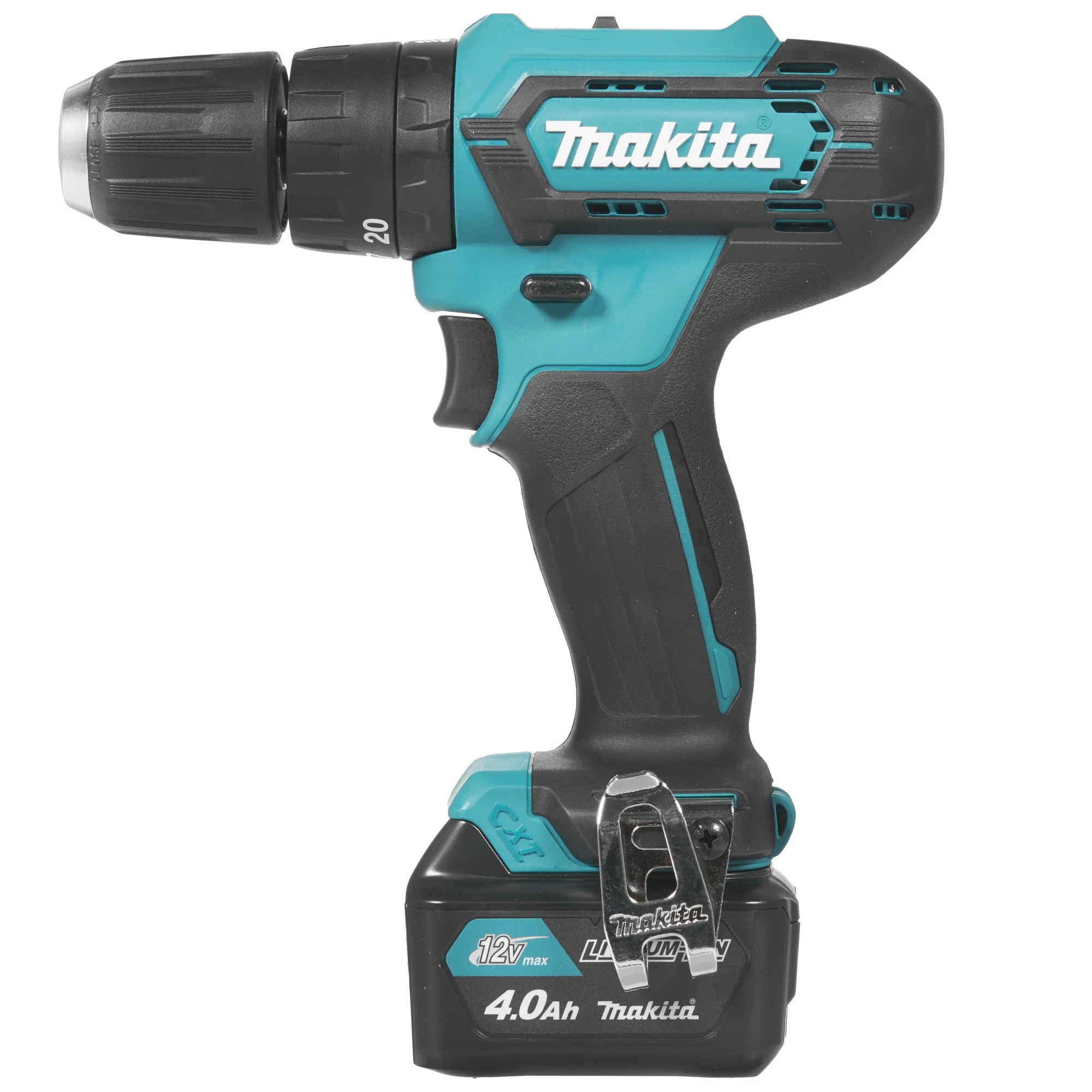 Аккумуляторная ударная дрель-шуруповерт Makita HP333DWME, 12 В, 30 Нм, 4 А·ч  детальное изображение - 1