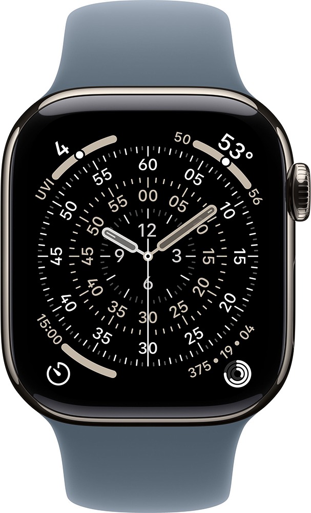 Умные часы Apple Watch Series 11 42 мм, Natural Titanium Case with Anchor Blue Sport Band, GPS + Cellular, Голубой детальное изображение - 2