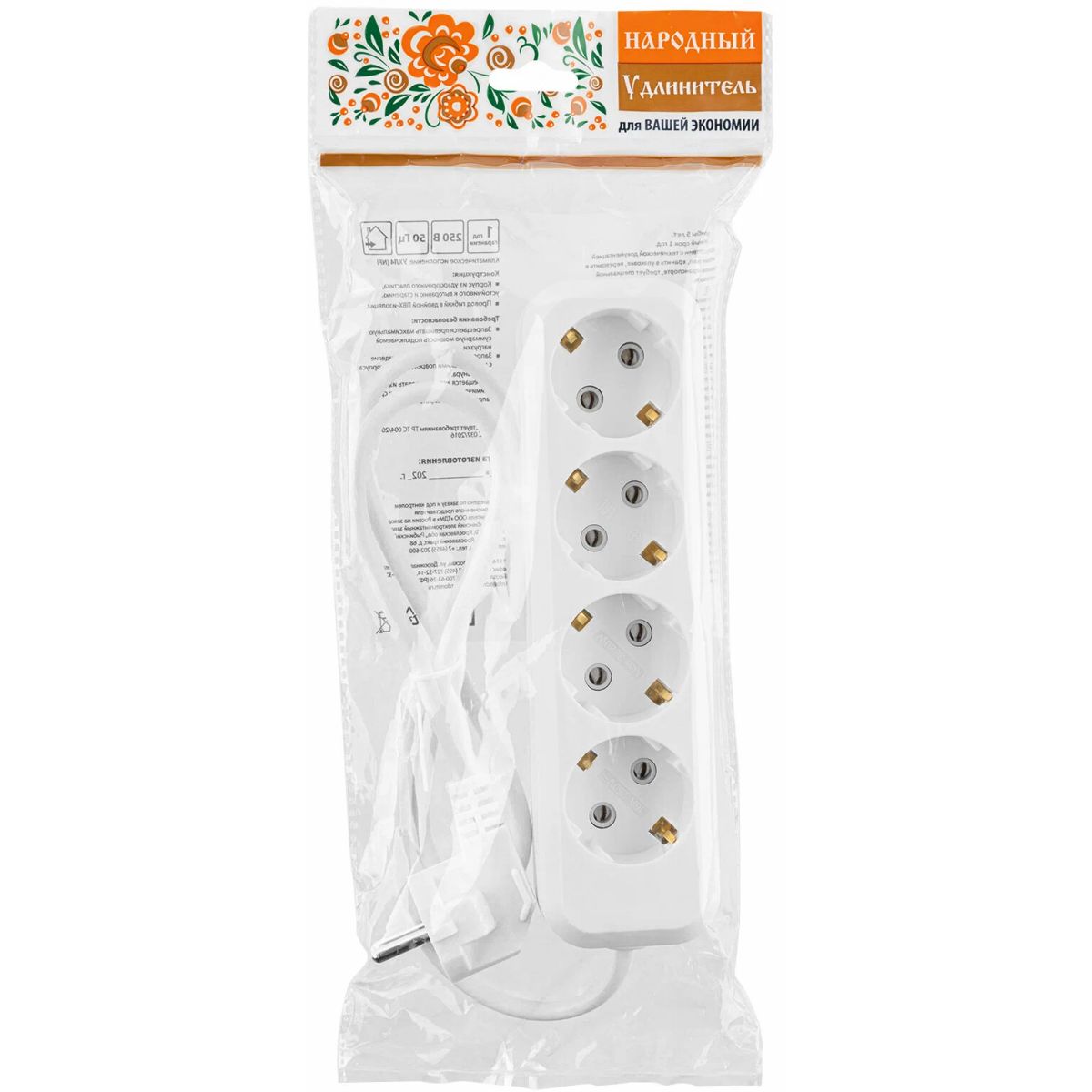Сетевой удлинитель СТАРТ S 4x3 ZDV, 3 м, Белый детальное изображение - 2