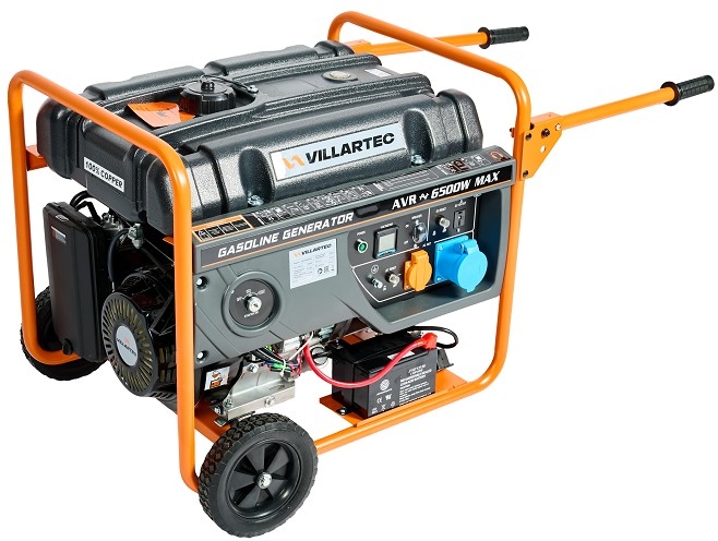 Генератор бензиновый VILLARTEC GG 7300EWC, 6 кВт, Оранжевый детальное изображение - 2