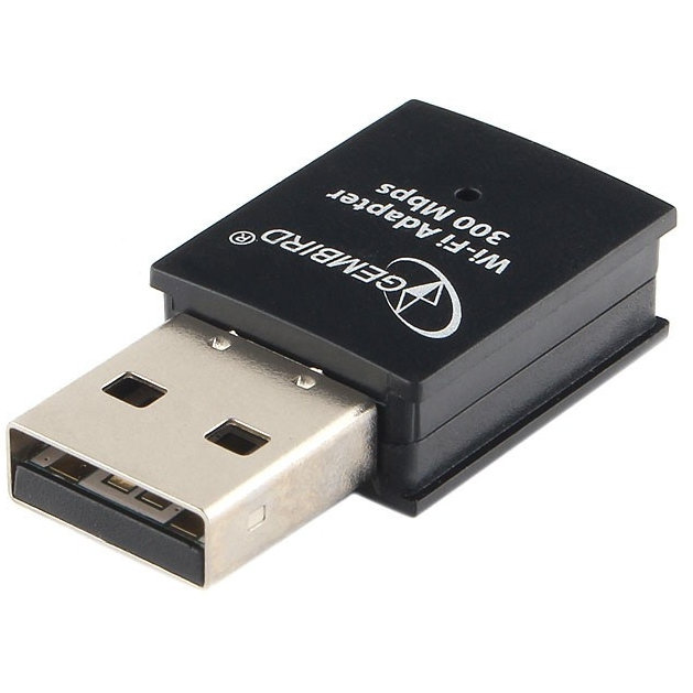 Wi-Fi адаптер Gembird WNP-UA-005, Wi-Fi 4, Черный детальное изображение - 1