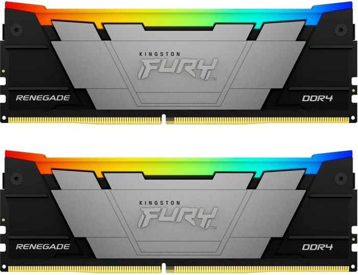 Оперативная память Kingston Fury Renegade RGB DDR4 4266, KF442C19RB2AK2/16, 2x8 Гб KIT, 16 Гб №1