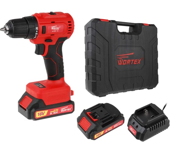 Аккумуляторная дрель-шуруповерт WORTEX BD 2025-1 DLi, 18 В, 50 Нм, 1,5 А·ч детальное изображение - 1