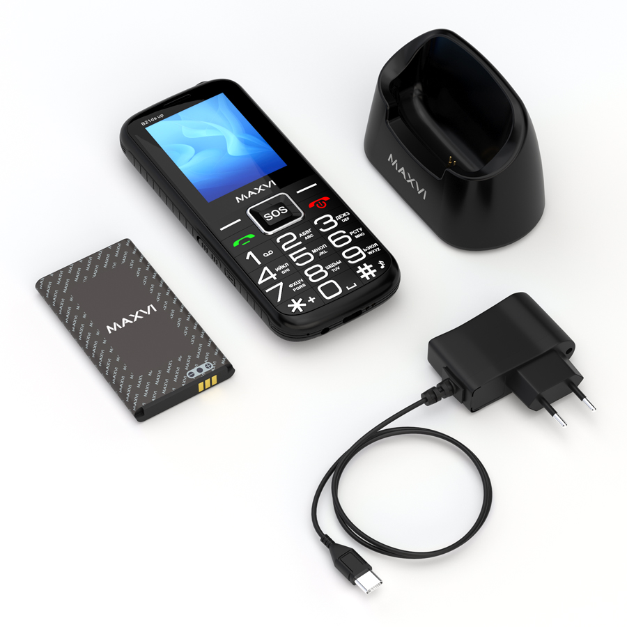 Мобильный телефон MAXVI B21ds up, 32 Мб, Черный, Dual mini-SIM детальное изображение - 4