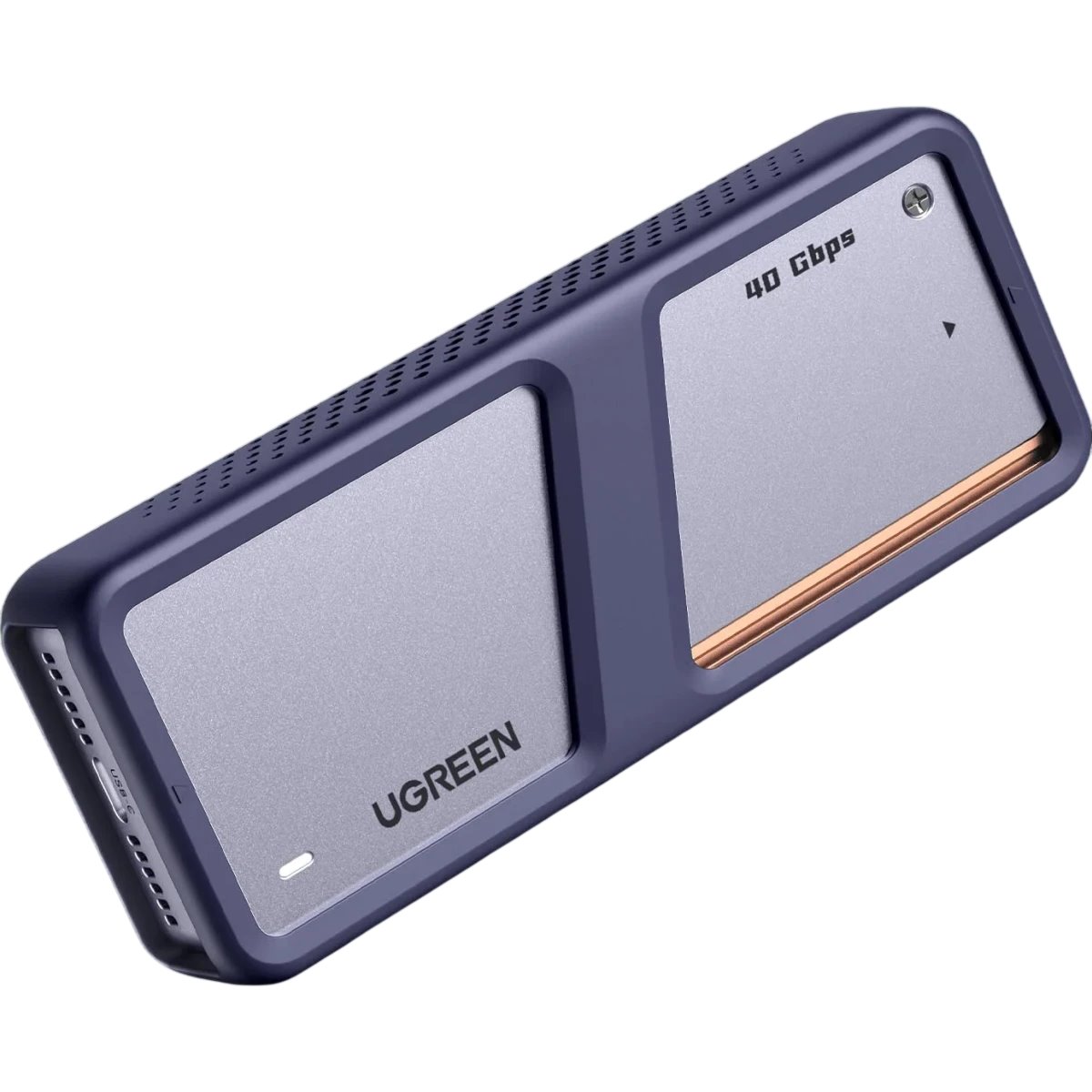 Внешний корпус для SSD M.2 UGREEN 40Gbps NVMe SSD Enclosure D703, Серый детальное изображение - 2