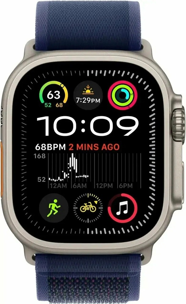 Умные часы Apple Watch Ultra 2 2024, 49 мм, Natural Titanium Case with Blue Trail Loop №2
