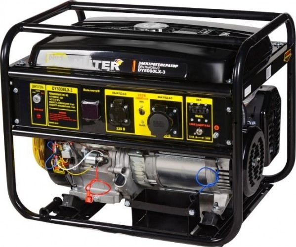 Генератор бензиновый HUTER DY8000LX-3 64/1/28, 6.5 кВт, Черный детальное изображение - 1