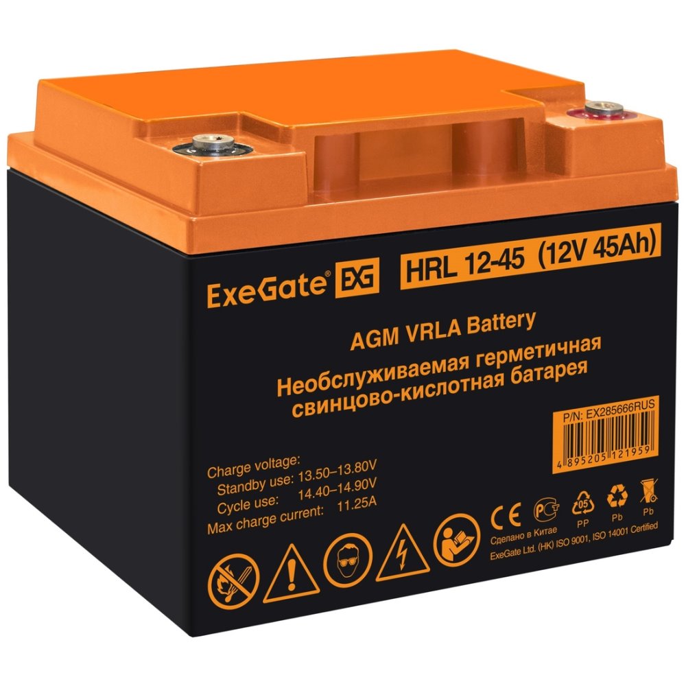 ИБП ExeGate FineSine SX-2500.LCD.AVR.2SH + 2x HRL 12-45 (45Ач) + батарея детальное изображение - 7