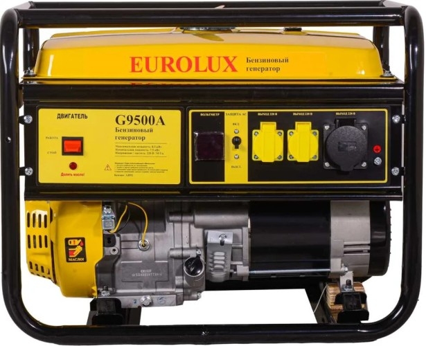 Генератор бензиновый EUROLUX G9500A 64/1/81, 7.5 кВт, Желтый детальное изображение - 5