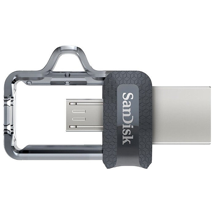 USB Flash накопитель SanDisk Ultra Dual m3.0 (SDDD3-016G-G46) 16 ГБ, черный детальное изображение - 5