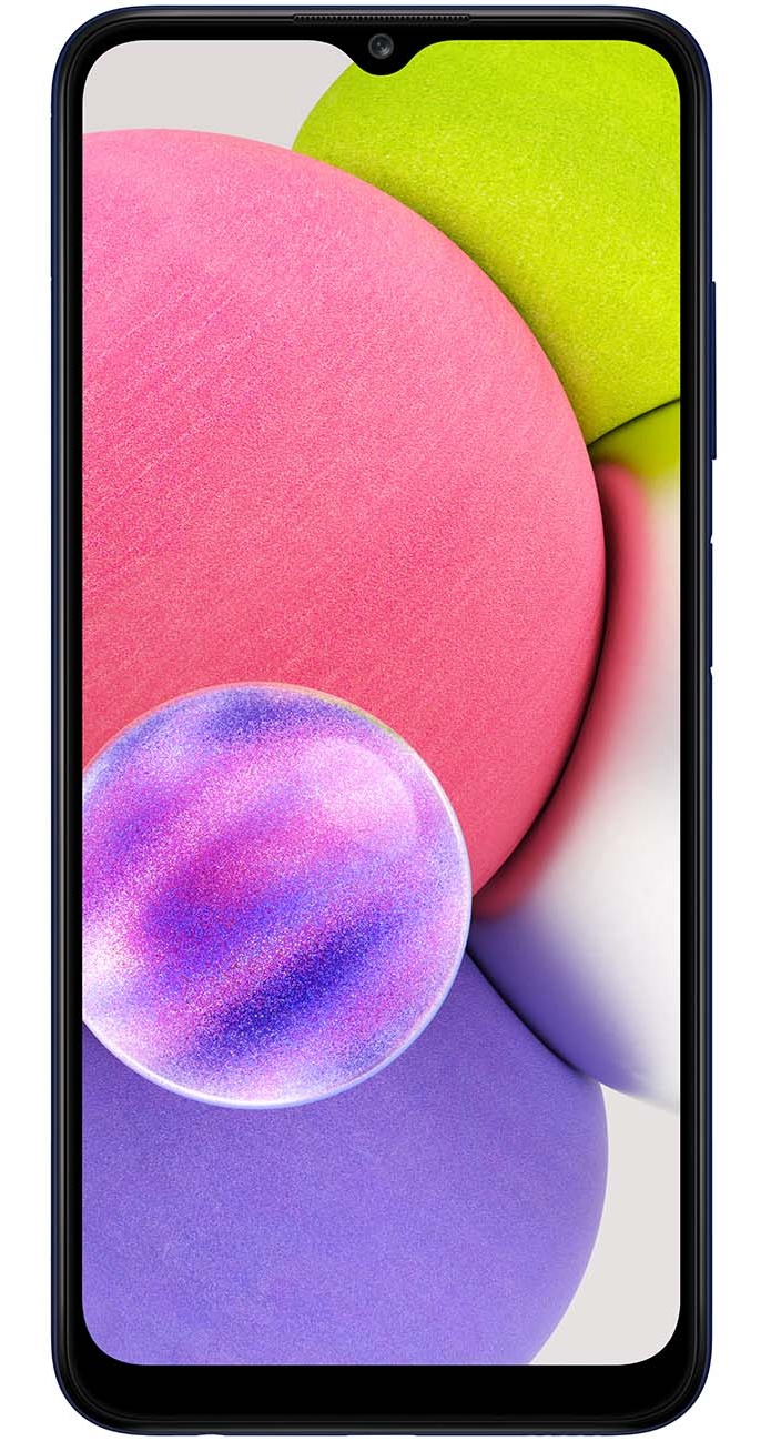 Смартфон Samsung Galaxy A03s 32 ГБ, Синий, Dual nano SIM детальное изображение - 2