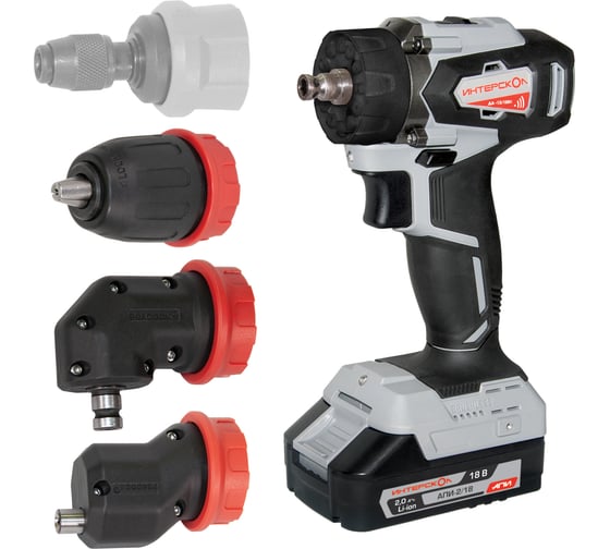 Бесщеточная аккумуляторная дрель-шуруповерт Интерскол ДА-13/18ВК 45 комби АПИ Li-ion, кейс, 2 аккум., 3 насадки 575.2.2.78, 18 В, 45 Нм, 2 А·ч детальное изображение - 1