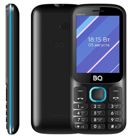 Мобильный телефон BQ 2820 Step XL+, 32 Мб, Черный/Синий, Dual mini-SIM детальное изображение - 2