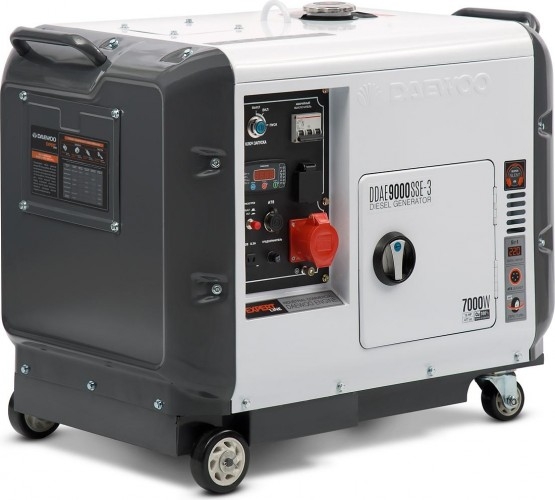 Генератор дизельный с воздушным охлаждением DAEWOO DDAE 9000SSE-3, в кожухе, 6.4 кВт, Белый детальное изображение - 1