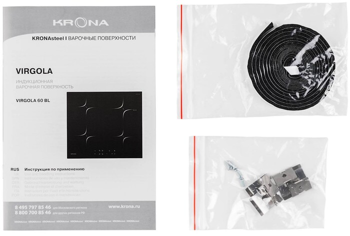 Варочная поверхность Krona VIRGOLA 60 BL, Черный №4