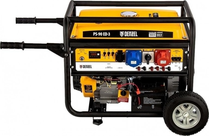 Генератор бензиновый Denzel PS 90 ED-3 946944, 7 кВт, Желтый №3