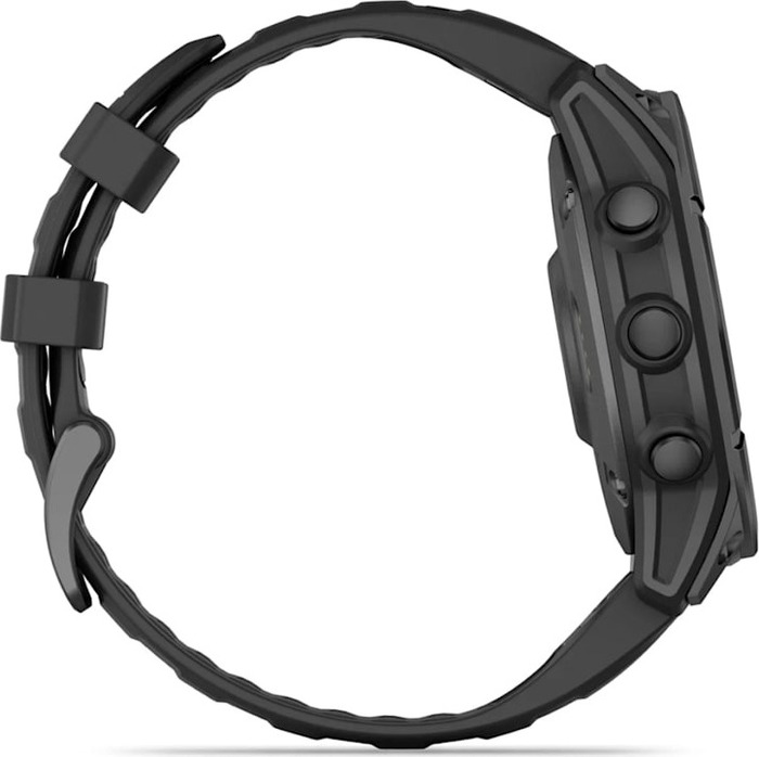 Смарт-часы Garmin fenix E AMOLED 47 мм, серый безель, черный силиконовый ремешок №3
