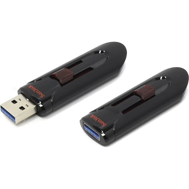 USB Flash накопитель SanDisk Cruzer Glide (SDCZ600-128G-G35) 128 ГБ, черный детальное изображение - 1