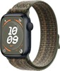 Умные часы Apple Watch Series 9 Midnight Aluminum Case GPS + Cellular with Nike Sport Band Sequoia/Orange, 41 mm, Секвойя/Оранжевый вариант - 1