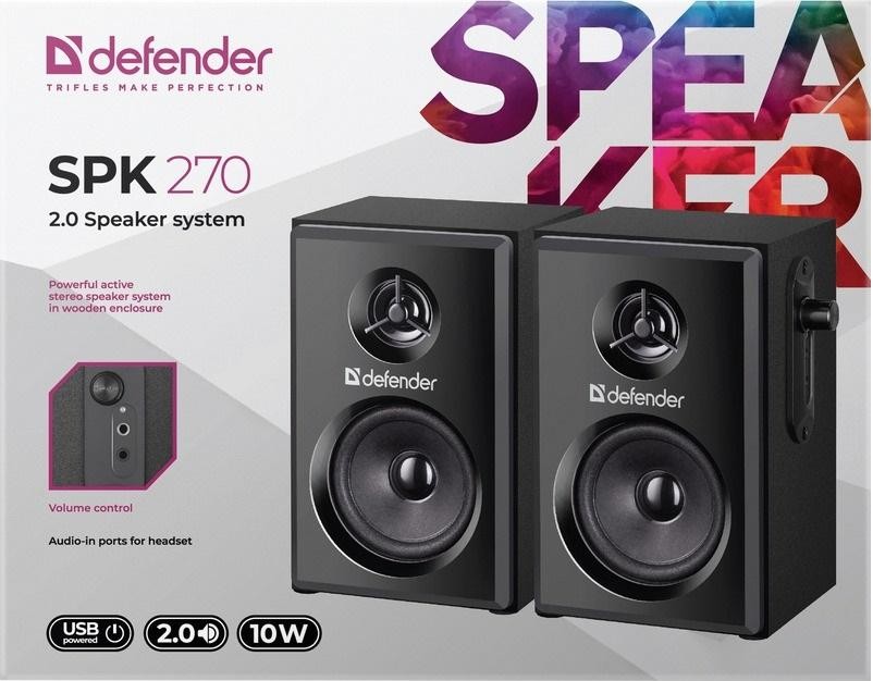 Компьютерные колонки Defender SPK-270, Черный детальное изображение - 6