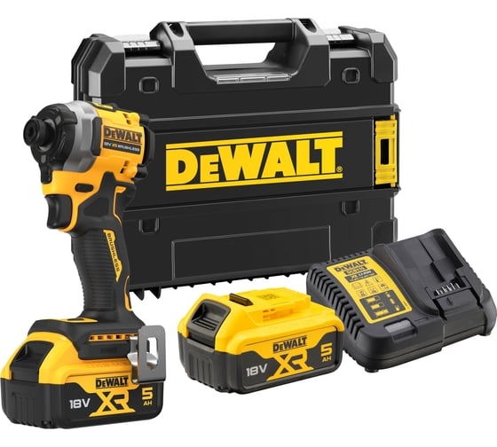 Аккумуляторный ударный гайковерт DeWALT DCF850P2T-QW, 18 В, 206 Нм, 5 А·ч детальное изображение - 1