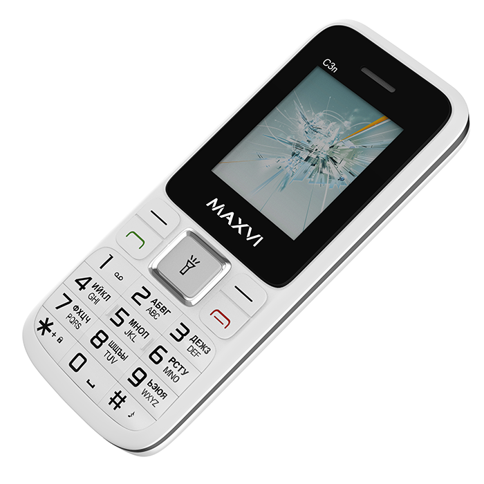 Мобильный телефон MAXVI C3n, 32 Мб, Белый, Dual mini-SIM детальное изображение - 6