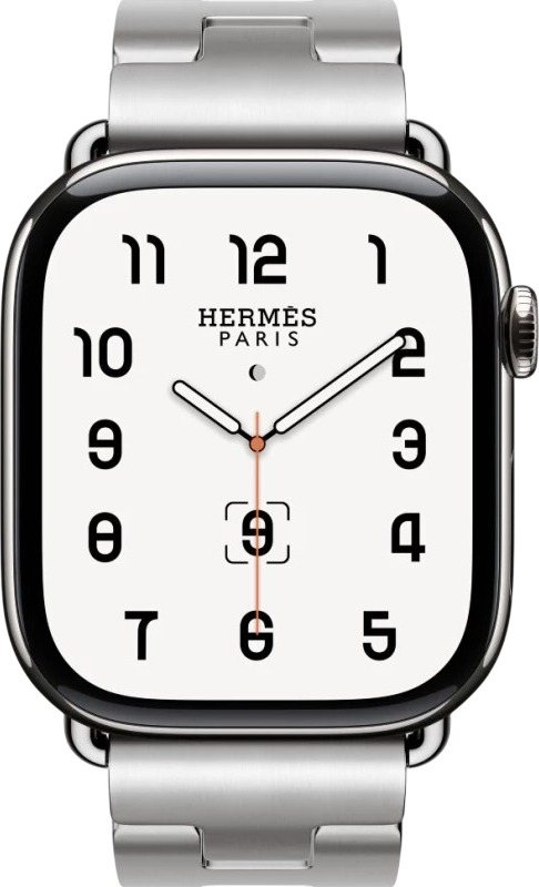 Смарт-часы Apple Watch Hermes Series 10 46 мм, Silver Titanium Case with Fauve Barenia Single Tour Deployment Buckle, Серебристый/Коричневый детальное изображение - 2