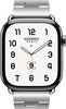 Смарт-часы Apple Watch Hermes Series 10 46 мм, Silver Titanium Case with Fauve Barenia Single Tour Deployment Buckle, Серебристый/Коричневый вариант - 2