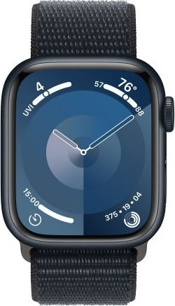 Умные часы Apple Watch Series 9 Midnight Aluminum Case, Midnight Sport Loop 41 мм, Черный детальное изображение - 2