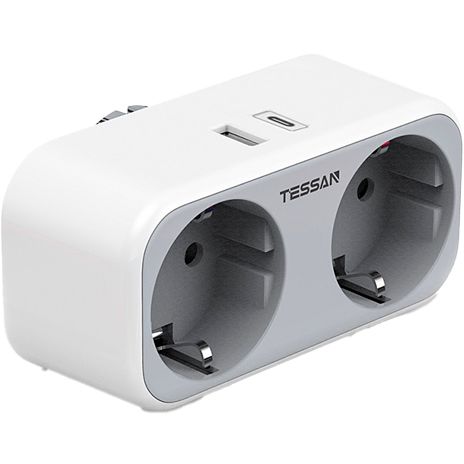 Сетевой фильтр Tessan TS-WS02DE01, Серый детальное изображение - 2