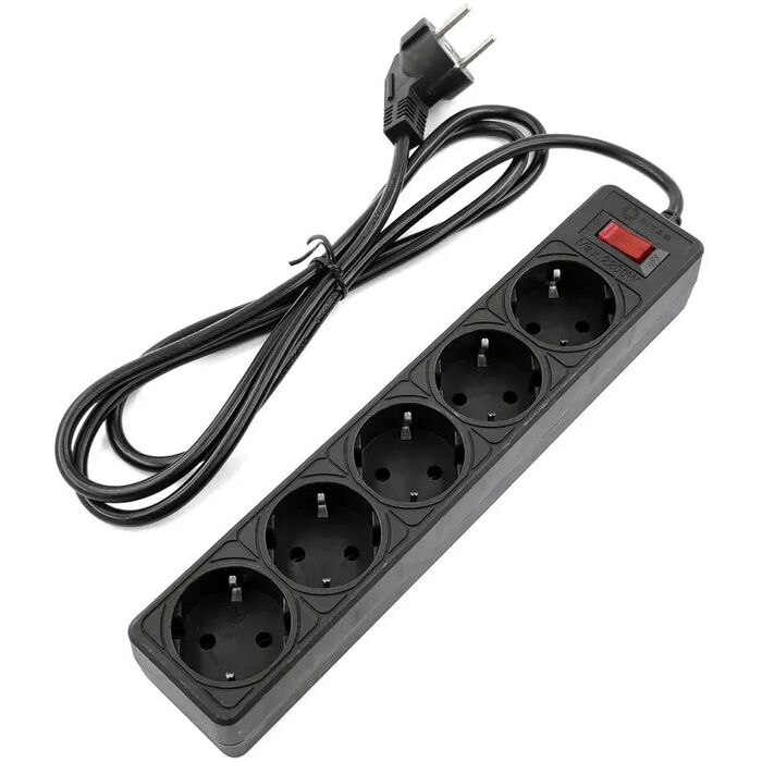 Сетевой фильтр 5bites SP5B-510, 1 м, Черный №1