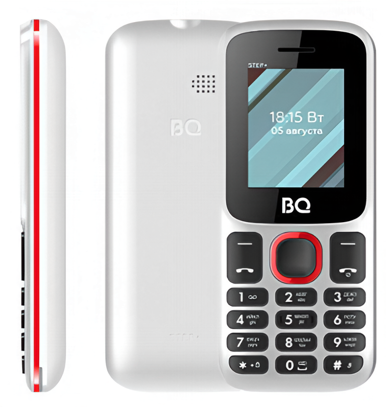 Мобильный телефон BQ 1848 Step+, 32 Мб, Белый/Красный, Dual mini-SIM детальное изображение - 2